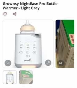 Grownsy NightEase Pro Bottle Warmer Light Gray