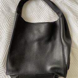 Aritzia Auxiliary Black Leather Hobo Handbag