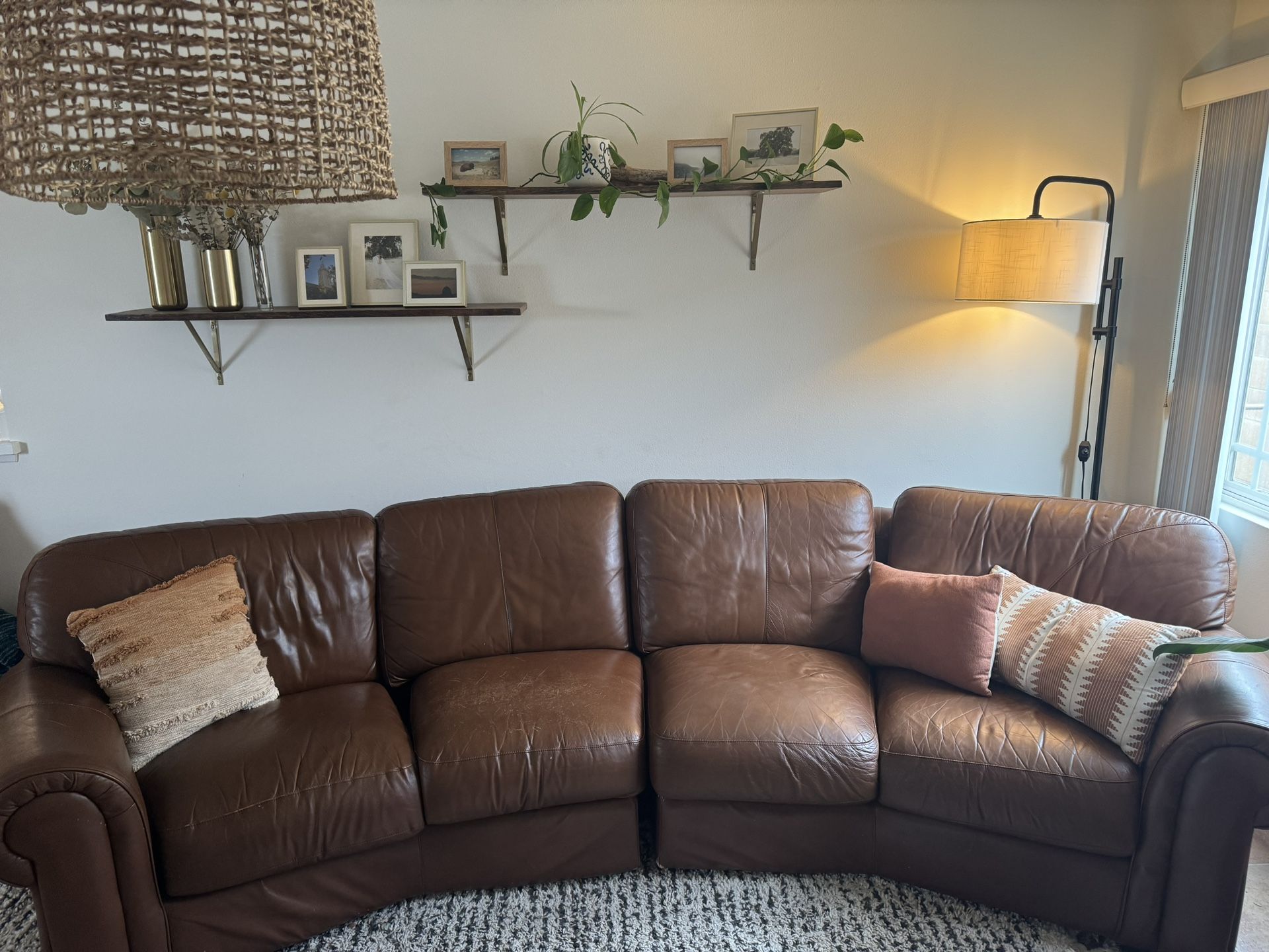 Brown Leather Couch