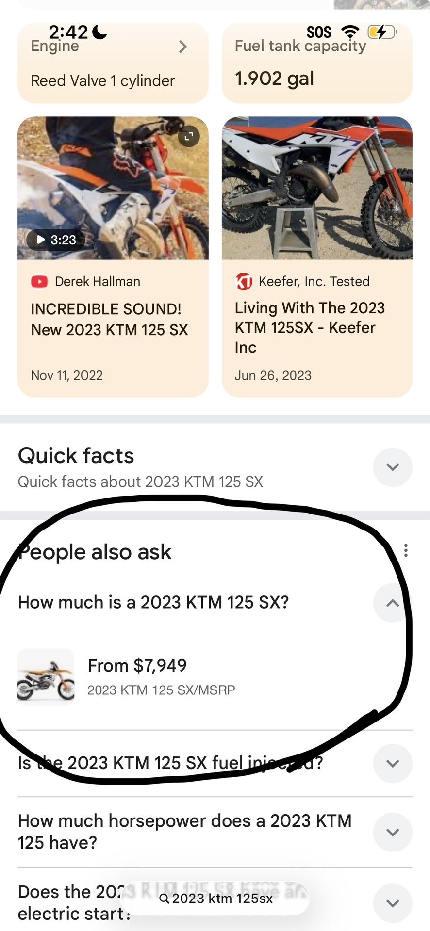 2023 Ktm 125 Sx OBO Serious Only
