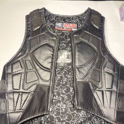 Speed and Strength True Grit Black Armored Motorcycle Vest Men's Size M