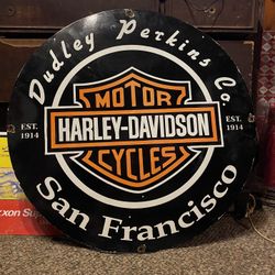 Porcelain Harley Davidson Sign 30inch