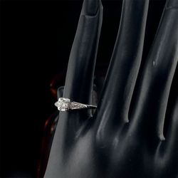 Natural Diamond Ring In 14k White Gold 