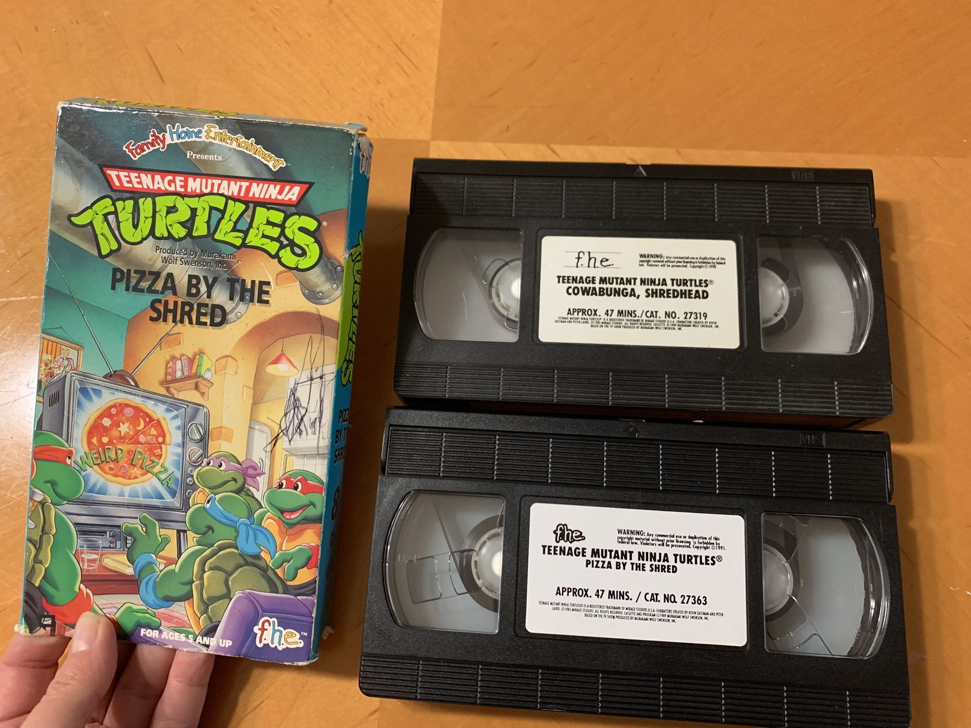 Teenage Mutant Ninja Turtles VHS Tapes vintage set of 2 pick up Coral Springs 33071