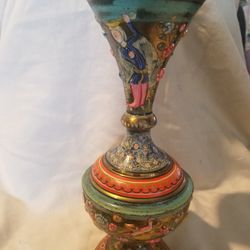 Minakari Vase. Beautiful, Unique  Handmade Art Craft Miniature. Woodland Hills,Ca 