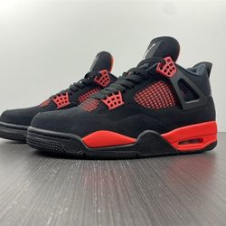 black and red 4s sneaker 