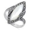 Sterling Silver & Mother Of Pearl Ring
