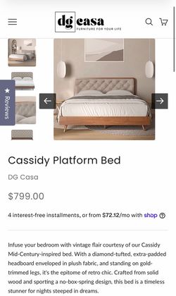 Queen DG Casa Cassidy Platform Bed
