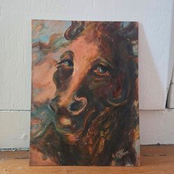 Ellen Lam "La Cavalla" Original Oil Painting on Copper