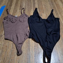 Black and Brown Bodysuit Duo