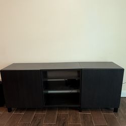 Brown Wood TV Stand – 71.5” Long