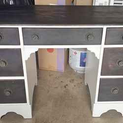 7-Drawer Refurbished Antique Desk