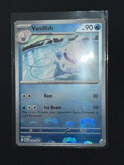 Masterball Pattern Vanillish #28 White Flare Pokemon TCG