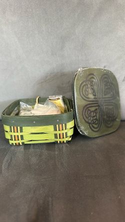 Brand New Yet Vintage Longaberger 2014 Irish Legend Basket Set