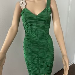 Green Emerald Fitted Sexy Cocktail Dress