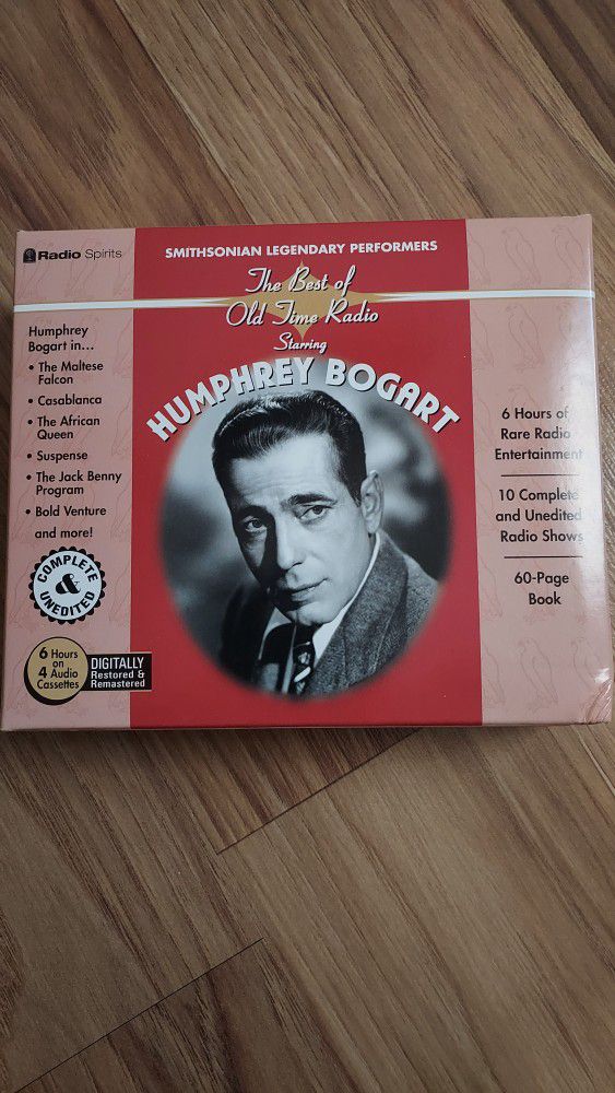 Best of Humphrey Bogart Old Time Radio Spirits Audio Tapes 6 Hour Unused Unedited