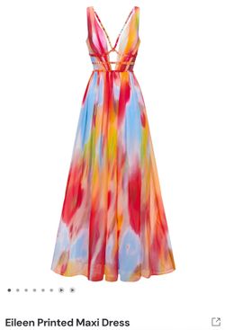 Bella Barnett Women's Eileen Printed Maxi Dress Size Small NWT Multi-Color