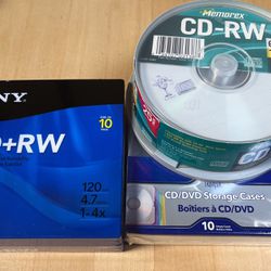 Media Supplies DVD+RW, CD-RW, Cases