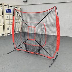 New in box $55 Baseball & Softball Practice Hitting & Pitching 7x7’ Net with Bow Frame, Carry Bag 