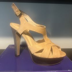 Platform Strappy HIGH Heel Shoes Sz 9 1/2