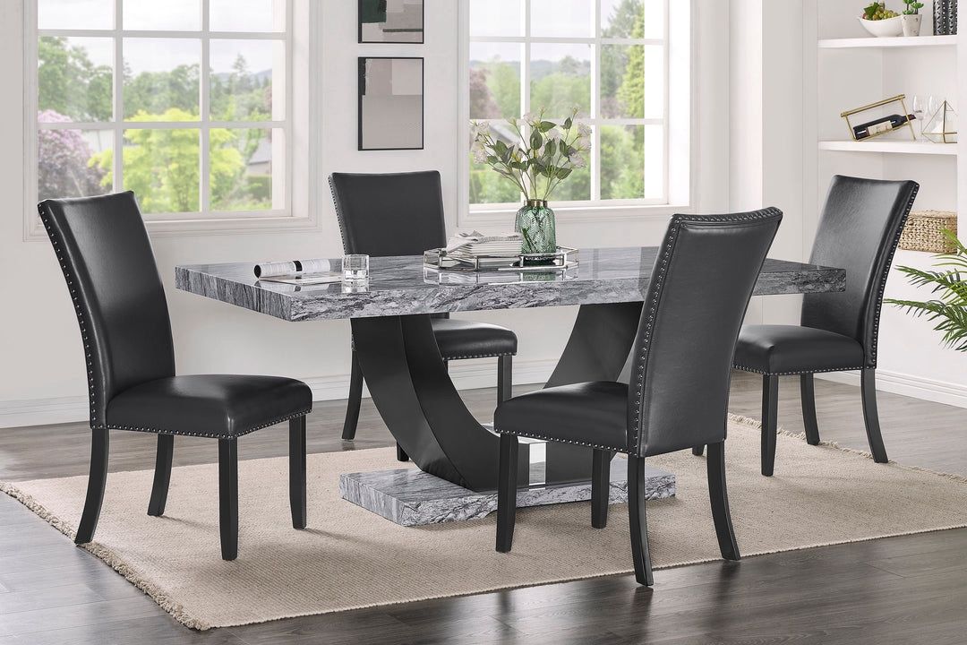 5 - Pc Dining Set  1 Table + 4 Chairs.     🔥  Comedor De 5 Piezas Nuevo En Caja