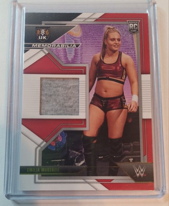 WWE Emilia MCKenzie 2022 Nxt 12/99 Patch Relic Shorts Bra Card