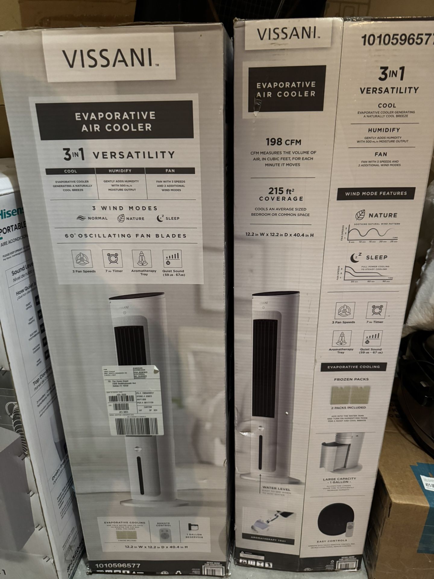 2 - VISSANI 3-IN-1 EVAPORATIVE AIR COOLER $40 Each