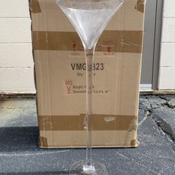 Clear Tall Vases Cup Style 