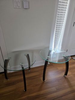 Glass side tables
