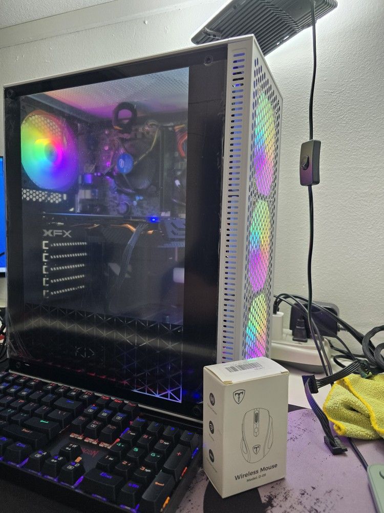 gaming pc desktop computer intel i7, rx 580 8gb, 16 gb ram, nvme, hdd, wifi bundle