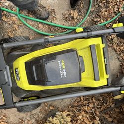 Ryobi 40v Electric Mower With All Parts And 6ah Battery