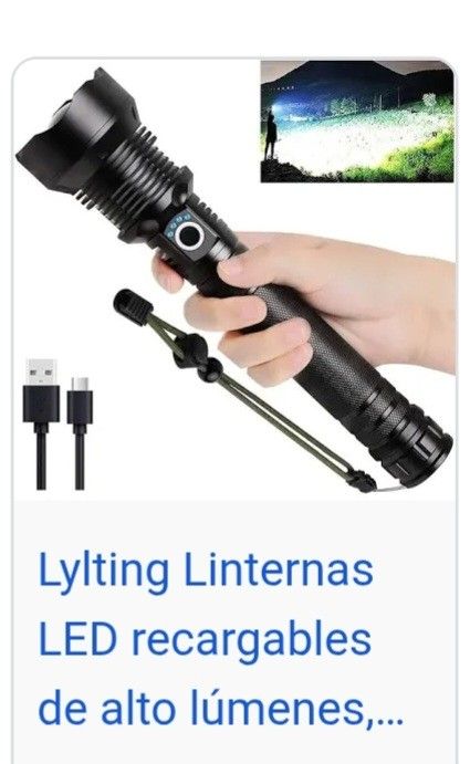 Big Rechargeable Aluminum Alloy Strong Light Flashlight