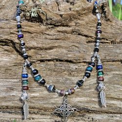 Handmade Necklace With Many Healing And Protection Minerals.