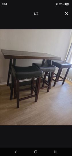 Wooden dark brown table