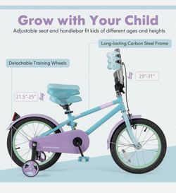 16" Kids Bike Children Bicycle Riding Toy Gift W/ Adjustable Handlebar & Saddle NEW, Woodland Hills