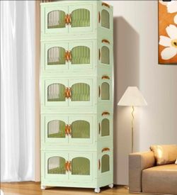 EHAMILY Stackable Storage Bins with 1 Lid Set 5 Tier