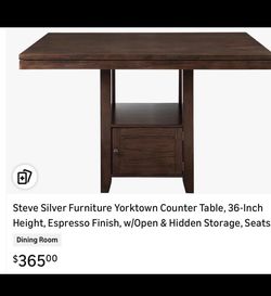 Steve Silver Yorktown Counter Height Dining Table