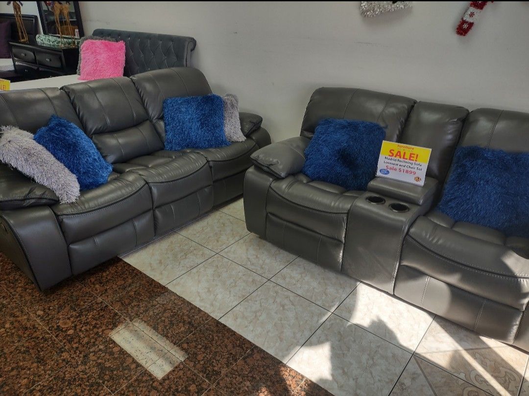 ALL SOFA AND LOVESEAT SETS JUST $1099!!! ADD THE RECLINER FOR $399!!!