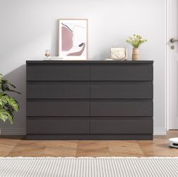 8 Drawer Dresser, Black (HN)