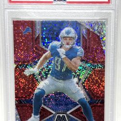 AIDAN HUTCHINSON ROOKIE PSA 9 2022 Mosaic Red Sparkle #287