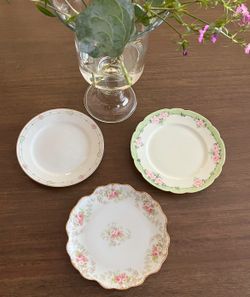 Limoges France Vintage Tea Party Plates