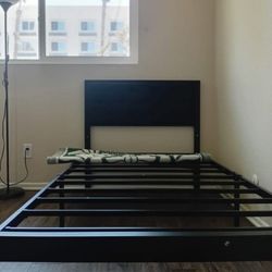 Twin bed frame and mattress