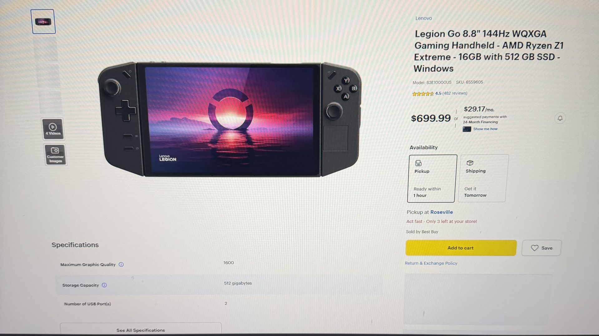 Legion Go Z1 Extreme