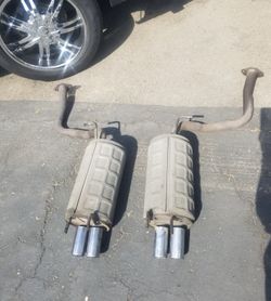 OEM Original Nissan 300ZX Z32 2 +2 Muffler Set With Chrome Tips