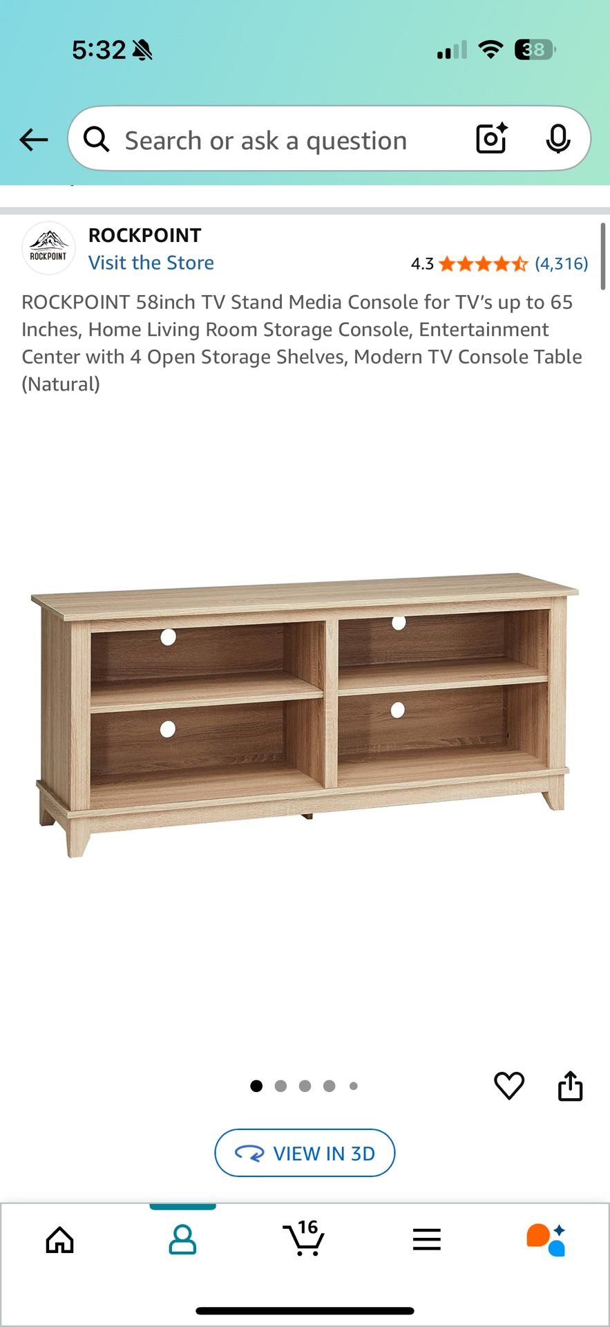 Entertainment Center Console