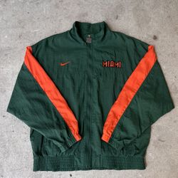 Vintage Nike Miami Hurricanes Windbreaker Jacket