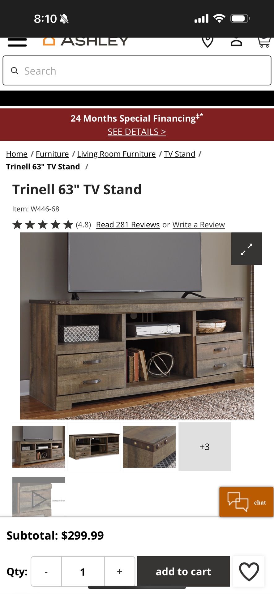 63” Tv Stand