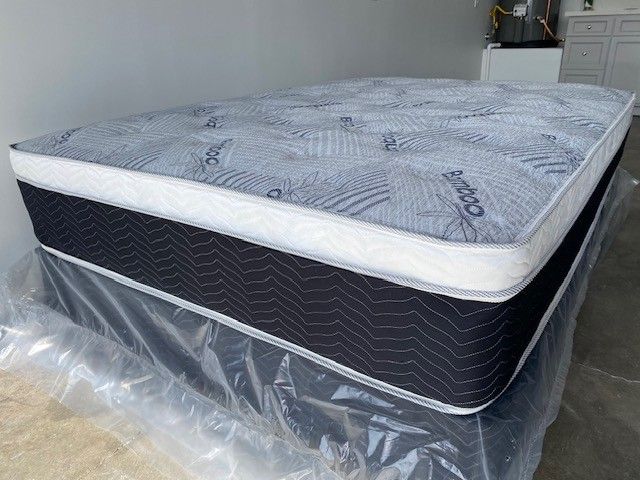 Cal King Euro Bamboo Pillow Top Mattress! 