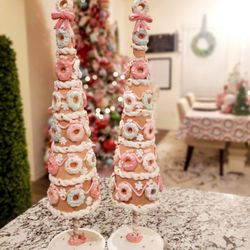 Pastel Donut Table Top Christmas Tree $15 Each