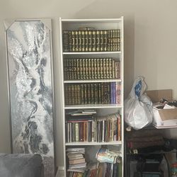 White Bookshelves 